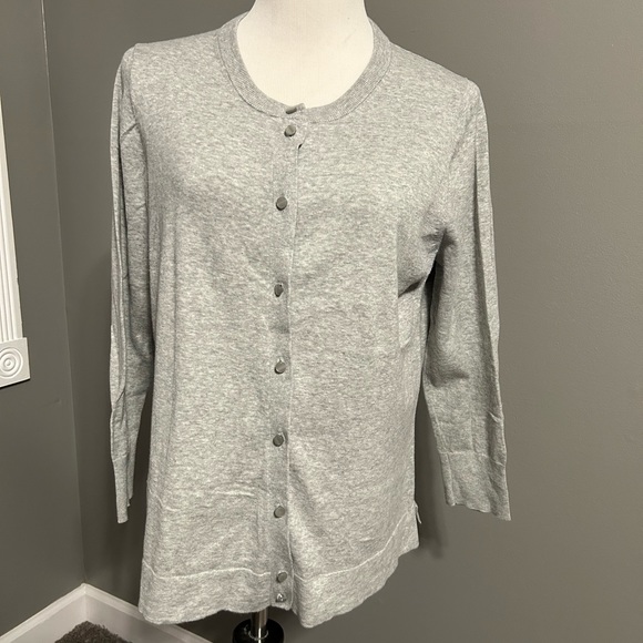 Crown‎ and Ivy women’s size extra large, classic cotton blend cardigan sweater - Picture 2 of 11